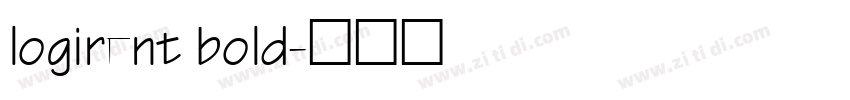 logirent bold字体转换